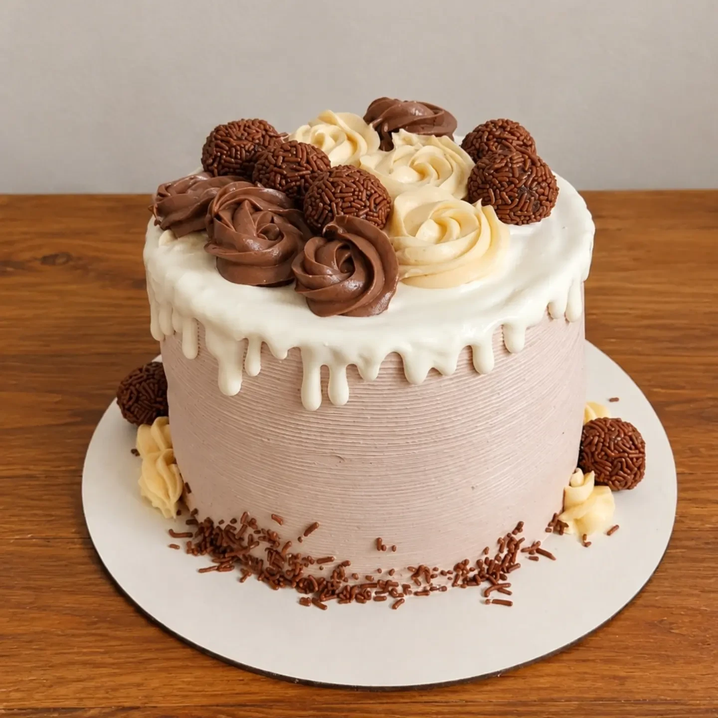 Bolo brigadeiro com ninho da Coruja Doceira